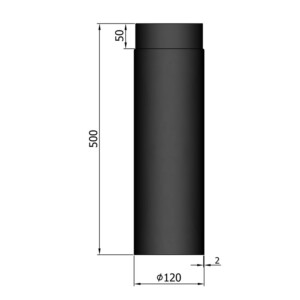 Ø120mm liitosputki - 500mm suora