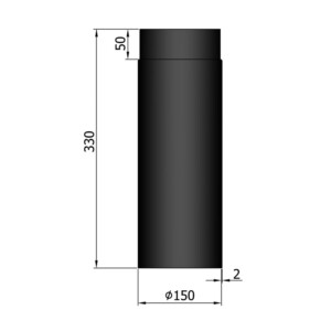 Ø150mm liitosputki - 330mm suora