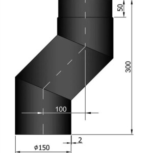Ø150mm liitosputki - S-putki 100mm sivuttais-siirrolla