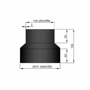 Adapteri Ø150mm > Ø120mm