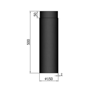 Ø150mm liitosputki - 500mm suora