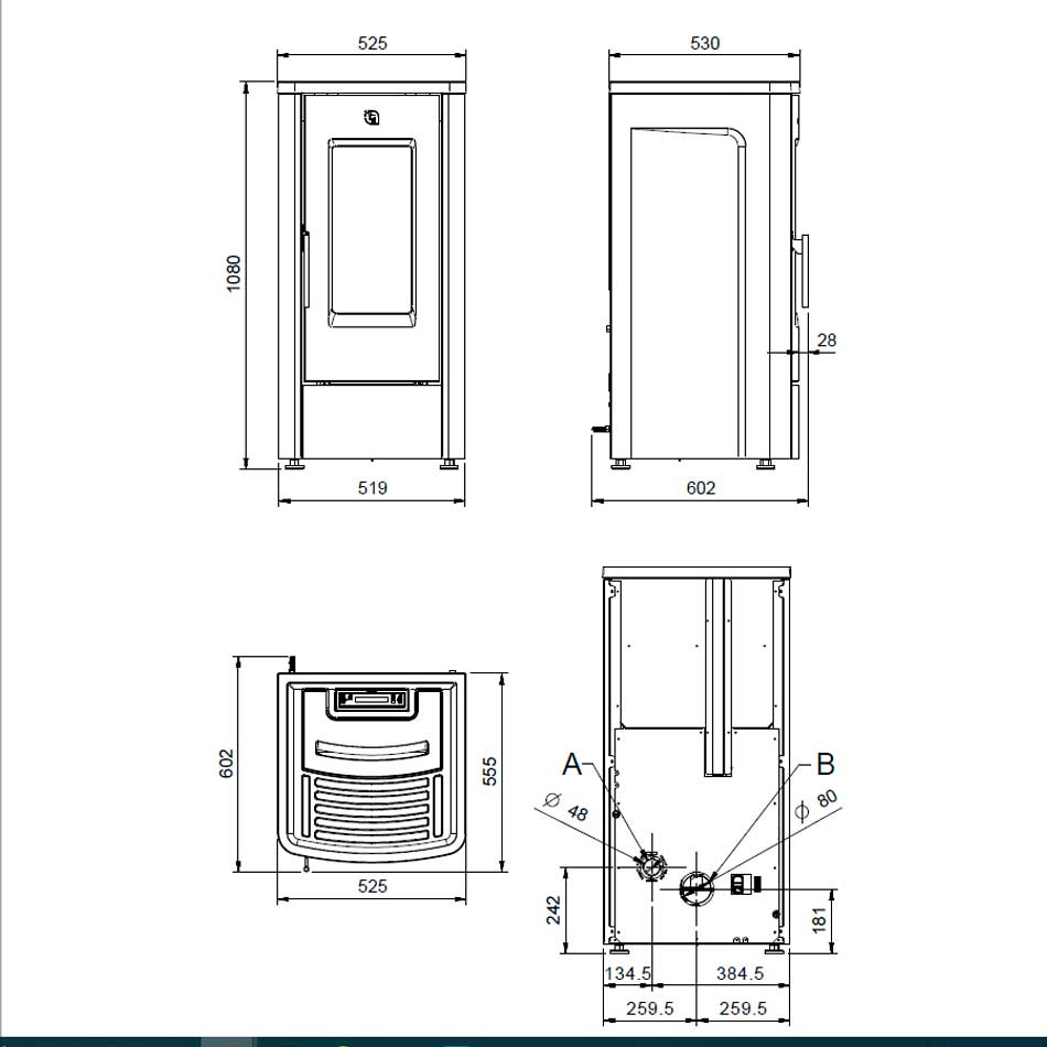 Dahiana-pellettitakka-mitat