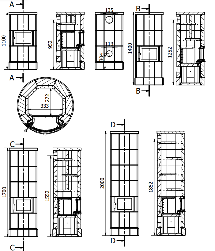 Norsk-Kleber-Babina-vuolukivitakka-mitat-soapstone-fireplace-measurements